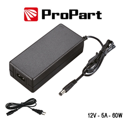 Propart - alimentatore universale tensione costante 5A 220-240 volt 60 watt CE IP20 nero lif pea50v12v5a