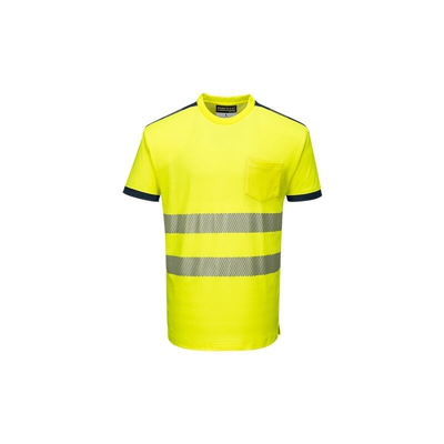 T-Shirt manica corta PW3 Hi-Vis | Medium - YeNa - NEUTRO (SENZA PERSONALIZZAZIONE) - Yellow Navy
