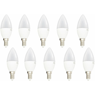 10Pz Lampadina LED SMD 7W E14 forma oliva torpedo 71051 EU4000 naturale - Kodak