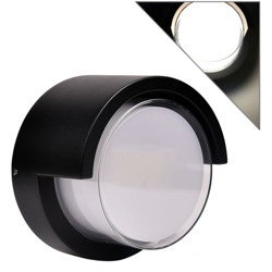Applique 12w corpo nero tonda 4000K en oferta