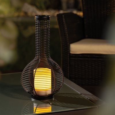 Lampada solare decorativa da 35 cm. Lampada da giardino. Lanterna solare da esterno esotec 102225