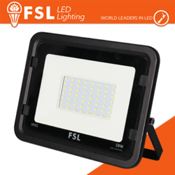 FSL - faro proiettore esterno a led 110° 220-240 volt 50 watt A+ CE IP65 bianco naturale nero no lif flfsf80950w40k precio
