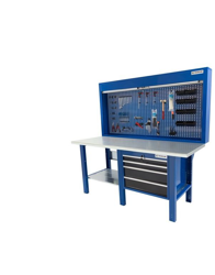 Tecnolam - Banco da lavoro Werkmeister 2000 1 modul da 4 Cassetti (720*615*565) pannello posteriore Modulo Pratico Piana in Legno precio