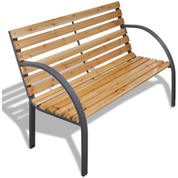 Panchina da Giardino 112 cm in Legno e Ferro precio
