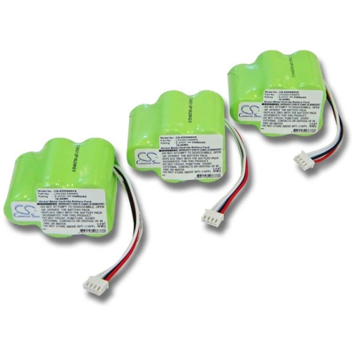 3x vhbw Ni-MH Batteria 3300mAh (6V) per Aspirapolvere Ecovacs Deebot D710, D720, D73, D730, D76, D760 come 945-0006, 945-0024, LP43SC3300P5.