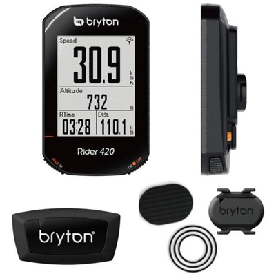 Rider 420t Ciclocomputer Gps Con Fascia Cardio E Sensore Di Cadenza