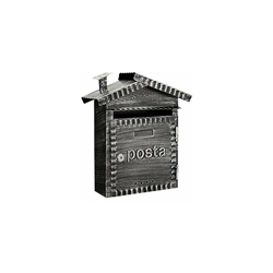 KIPPEN 10004F Cassetta Postale in Ferro Battuto Modello Caminetto, Nero en oferta