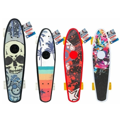 Skateboard 55cm con led Max 50 Kg 39734 Assortito 4 decori - Globo