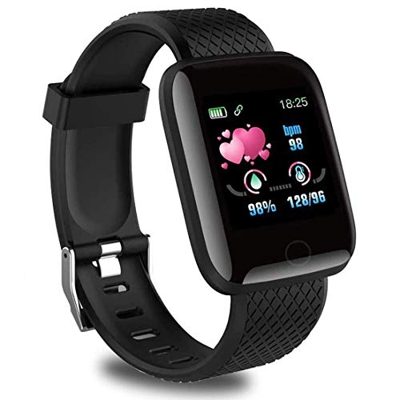 Smartwatch Orologio Fitness Uomo Donna Fitness Tracker Contapassi Calorie Cardiofrequenzimetro da polso Impermeabile IP68 Smart Watch con Cronometro N