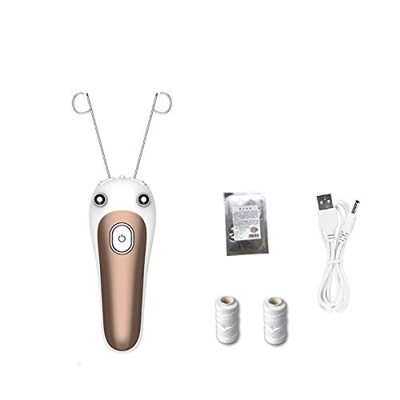 Filo Epilatore Facciale, Depilatore Elettrico, Elettrico Peli del Viso Rimozione di Capelli, Le signore epilatore Set, Usb Ricaricabile, con Filo di C