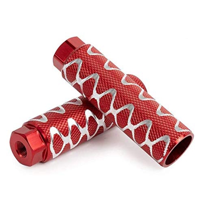 ZONSUSE 2 Pezzi Pedale BMX in Lega di Alluminio, Picchetti Bike, Poggiapiedi da Bicicletta, in Lega di Alluminio, per BMX Bicicletta Mountain Bike, pe