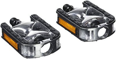 Point, Pedali City-comfort - Alluminio - Kraton-pad, Nero (silber-schwarz)