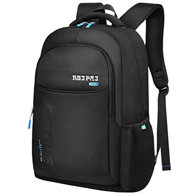 Vbiger Zaino Uomo Zaino Casual Borsa Unisex Scuola Zainetto Zaino per laptop,Nero