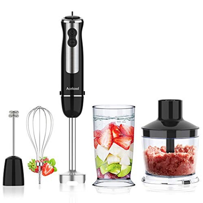 Acekool Frullatore ad Immersione 4 in 1 Mixer a Immersione Professionale