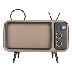 Altoparlante Stereo Bluetooth Hi-Fi HD a Forma di TV Vintage retrò, MiniCreative 6 '' Stand per Telefono Cellulare Altoparlante, Minimalismo Home Leis precio