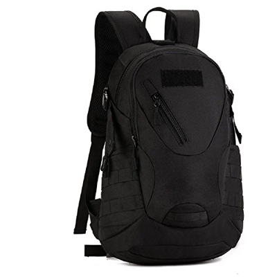 Outdoor Zaino Unisex 20L Zaino da Scuola Zaino Tattico Militare Backpack per Viaggio Escursionismo Campeggio Alpinismo Sport Esterno, Nero