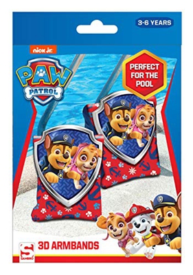 Sambro PWP15-3394 - Braccioli con effetto 3D, motivo: Paw Patrol con Chase e Skye, per bambini da 3 a 6 anni, con valvola di sicurezza, ideale per pis