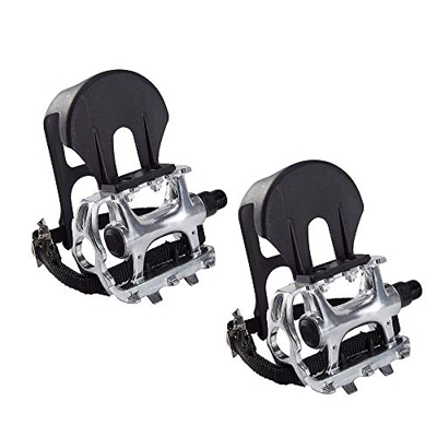 Laiashley Pedali Fermapiedi per Mountain Bike Gabbia, Adattatori per Pedali Spin Bike Leggeri Antiscivolo Compatibili con I Pedali per Cinturini per P