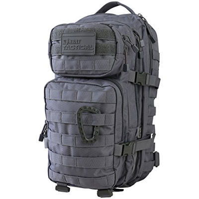 Kombat UK Hex-Tac Piccolo Zaino da Assalto, Unisex, Hex - Tac Small Molle, Gun Metal Grey, Taglia Unica