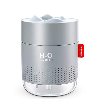 EXTSUD Mini Umidificatore a Ultrasuoni 500ml USB Diffusore Silenzioso Spegnimento Automatico Senza Acqua 10-15 Ore Uso Continuo Umidificatore da Tavol