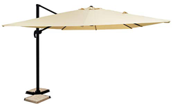OMBRELLONE da Giardino Beige DECENTRATO A Braccio Alluminio 3X2 Giardino 3 X 2 Telo Molto Resistente Antivento en oferta