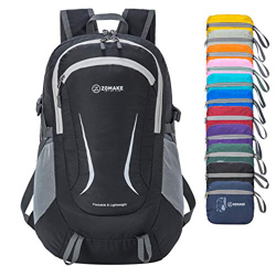 ZOMAKE Zaino Ripiegabile 35L, Zaino Leggero Pieghevole - Zainetto Impermeabile per Uomo Donna Hiking Viaggio Trekking Città Sportivo (Nero) características