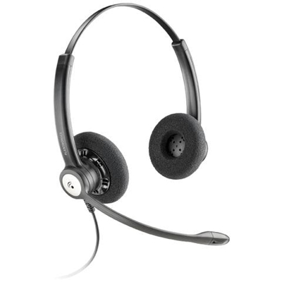 Cuffia Biaurale con Microfono Nero Filo 30 - 18000 Hz 79181-13