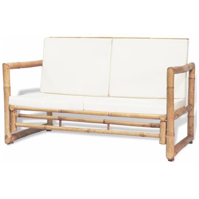 Divano Da Giardino A 2 Posti Con Cuscini In Bambù