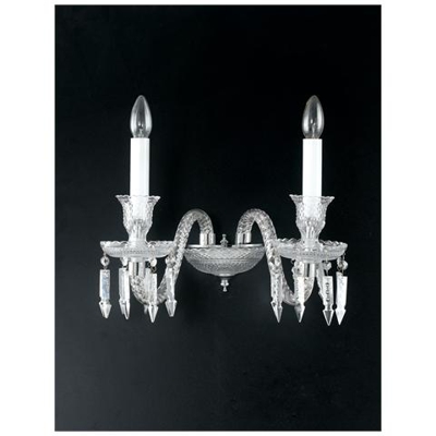 I-LOUVRE / AP2 - Applique a due bracci in cristallo 40 watt E14