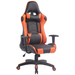 Sedia Gaming Miracle V2 in Similpelle - Sedia Racing 2 Cuscini - Poltrona Girevole con Max Carico 150Kg - Sedia Gamer Regolabile 47-57cm Nero Arancione características