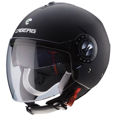 Casco Jet Caberg Riviera V3 Nero Opaco Taglia M In Policarbonato