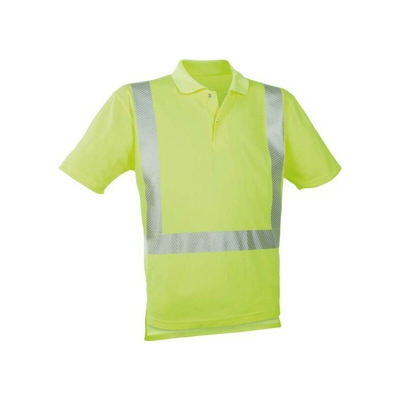 FP - T-Shirt Polo Ad Alta Visibilità Di Colore Giallo, Formato 3Xl