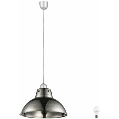 Lampada sospensione acciaio inox sala pranzo pendente illuminazione argento set con lampadina a LED