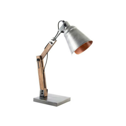 Lampada da Tavolo Legno Metallo Loft (16 x 16 x 52 cm) - Dekodonia en oferta