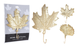 Peragashop - GANCIO A FORMA DI FOGLIA ORO 25 CM ASSORTITO DECORAZIONE CASA precio
