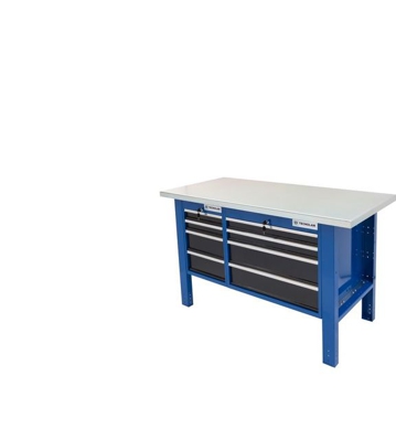 Banco da lavoro Werkmeister 1500 8 cassetti work4+work3 piana in ferro zincato