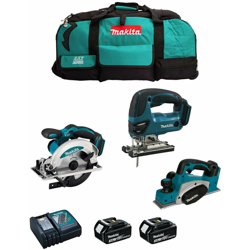 MAKITA Kit MPK18323B (DKP180 + DSS610 + DJV180 + 2 x 3,0 Ah + DC18RC + LXT600) precio