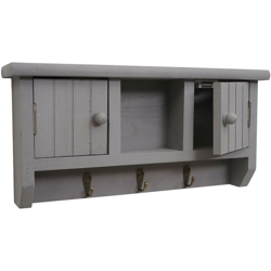 Portachiavi attaccapanni mensola pensile HWC-A48 legno paulonia grigio características