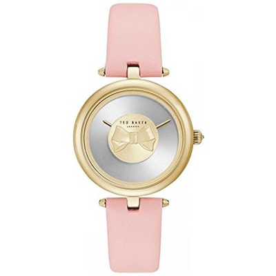 Cinturino In Pelle Rosa Andrea Con Quadrante Ad Arco Color Oro Te15199001