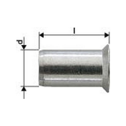 Cieco Dado Svasata Standard Di Alluminio M5X7X13,5 (A 1000) - Gesipa características