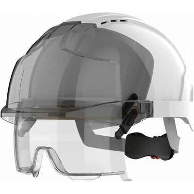 Casco Con Lunetta Bianca Integrato Jsp
