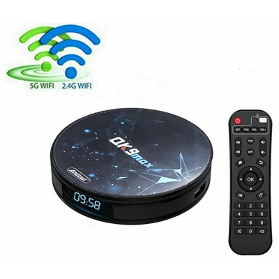Android tv box 6K HD 10.0 64gb wifi 2.4 telecomando 1080P dual band 5G QK9MAX