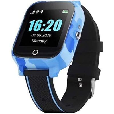 Smartwatch BodyOne Uomo Donna Bambino con SIM Card, Misurazione temperatura, Chiamate/SMS/SOS, GPS, Contapassi, Activity Tracker (Blu)