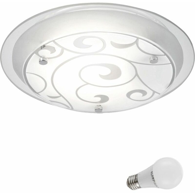 arredamento raso chiaro plafoniera LED metallo leggero vetro cromato 7 watt