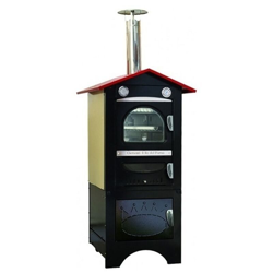 Forno Smile Nero Con Tetto Rosso Da Esterno 40X50 características