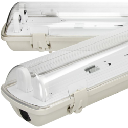 Ecd Germany - Plafoniera stagna portalampada parete anti umidità senza 2x tubi a LED 60 cm precio