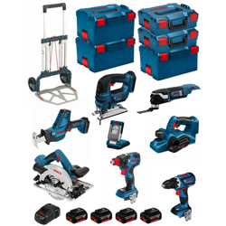 BOSCH Kit PSL8WGP4C+Caddy(GST 18V-LIB+GHO 18V-LI+GKS 18V-57G+GSA 18V-LIC+GLIVariLED+GSR 18V-60C+GDX 18V-200C+GOP 18V-28+4x5,0Ah) precio