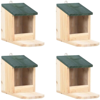 Casette per Scoiattoli 4 pz in Legno di Abete - Vidaxl