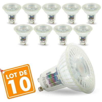 Lotto di 10 lampadine GU10 5W 420 Lm Equi. 50W | Température de Couleur: 6000K bianco freddo
