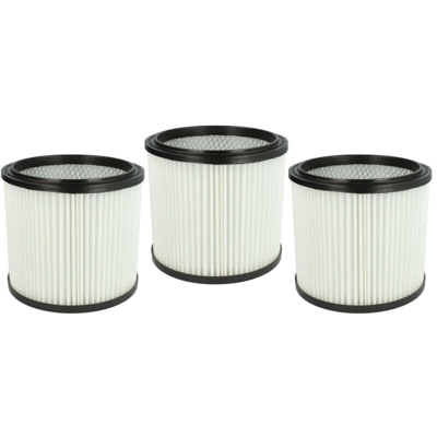 3x filtri rotondi per aspirapolvere multiuso Aqua Vac 6201 A, 6309 P, 6400 F, 7402 B, 7402 P, 7403 B, 7403 P, 7407 P, 7408 P, 7409 P - Vhbw